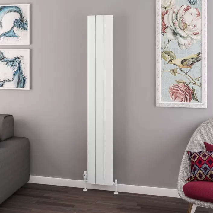 Eastbrook Withington 1800 x 280 Aluminium Radiator Matt White