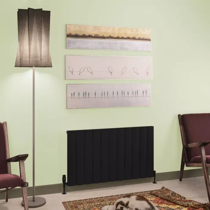 Eastbrook Tordino 600 x 1040 Aluminium Radiator Matt Black