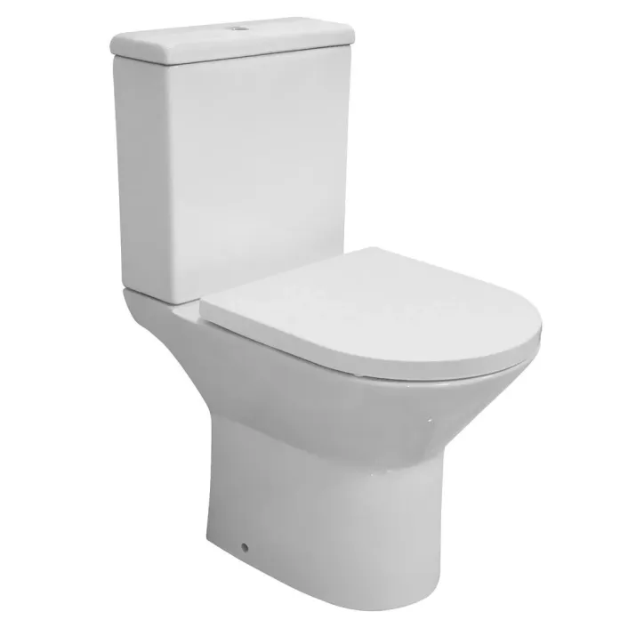 Eastbrook Croxley Close Coupled Eco Vortex WC Pan with Fixings - White
