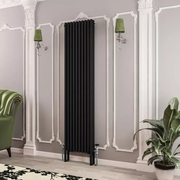 Eastbrook Imperia 3 Column Radiator 1800 x 470mm Matt Black