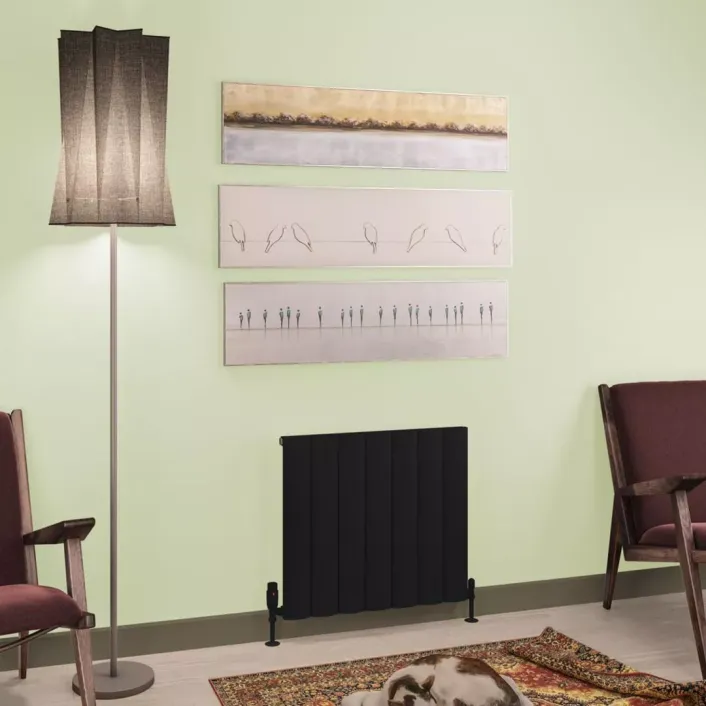 Eastbrook Tordino 600 x 660 Aluminium Radiator Matt Black