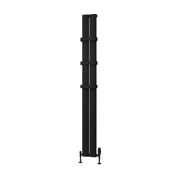 Eastbrook Malmesbury 1800 x 185 Aluminium Radiator Matt Black