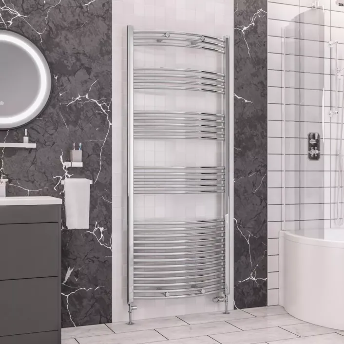 Eastbrook Wendover Curved Multirail 1800 x 750 Chrome