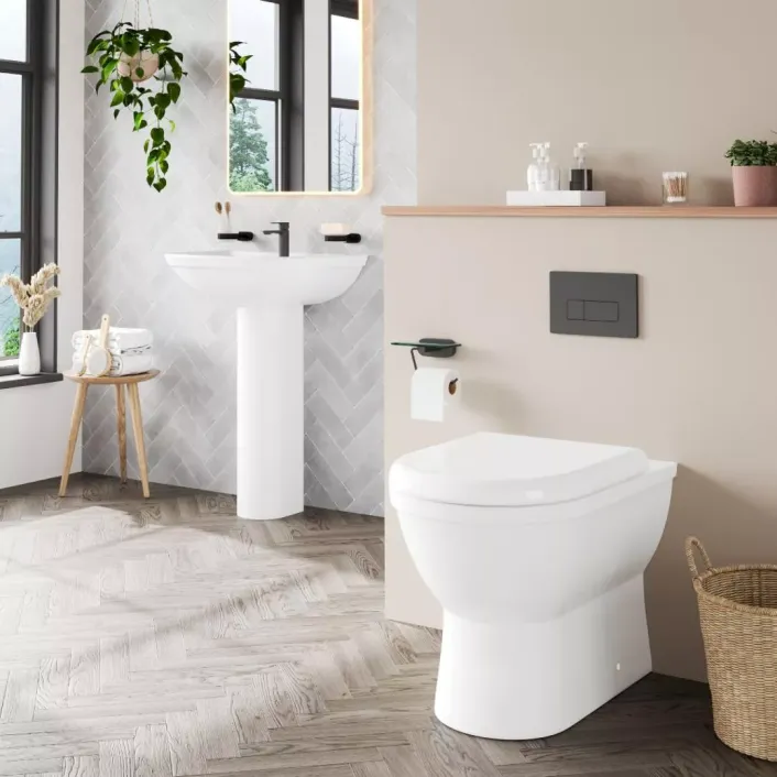 Eastbrook Dura WC Pan with Fixings - White