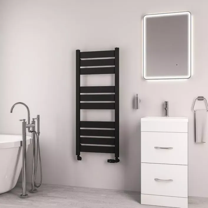 Eastbrook Santero 1200 x 500mm Towel Rail Matt Black