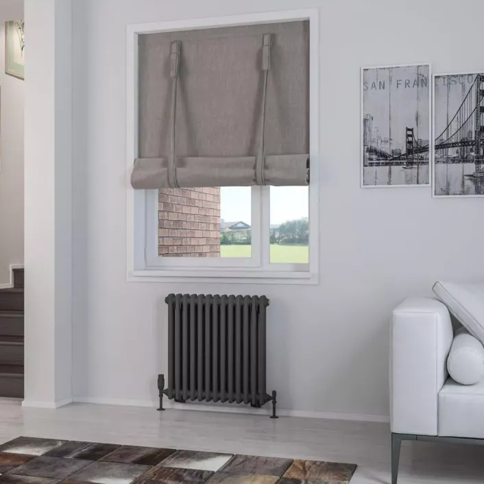 Eastbrook Rivassa 2 Column Rad. 600x608mm Matt Anthracite