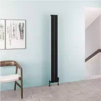 Eastbrook Malmesbury 1800 x 185 Aluminium Radiator Matt Black