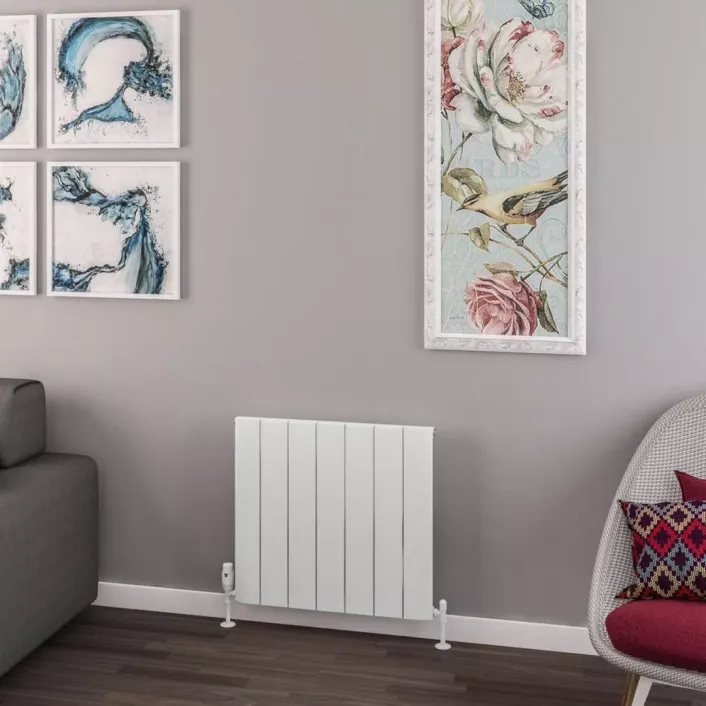 Eastbrook Withington 600 x 660 Aluminium Radiator Matt White