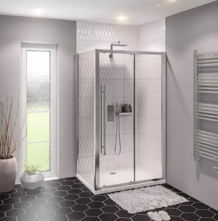 Eastbrook Vantage 2000 Easy Clean 2000x1500mm Slider Shower Door - Chrome