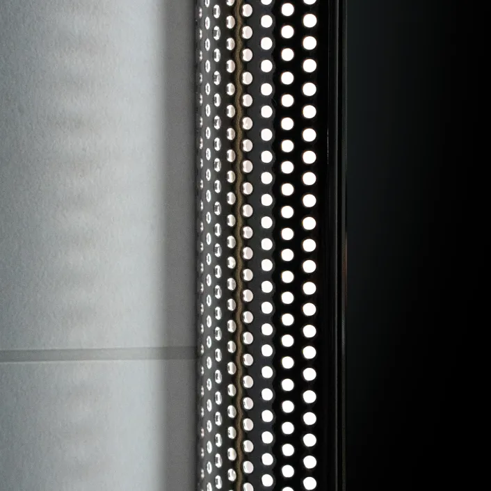 hib. Bastille Mesh Mirror - Black Chrome