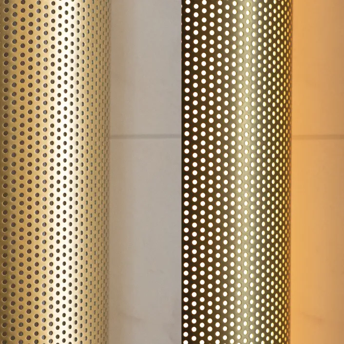 hib. Bastille Mesh LED Cabinet - Brushed Brass