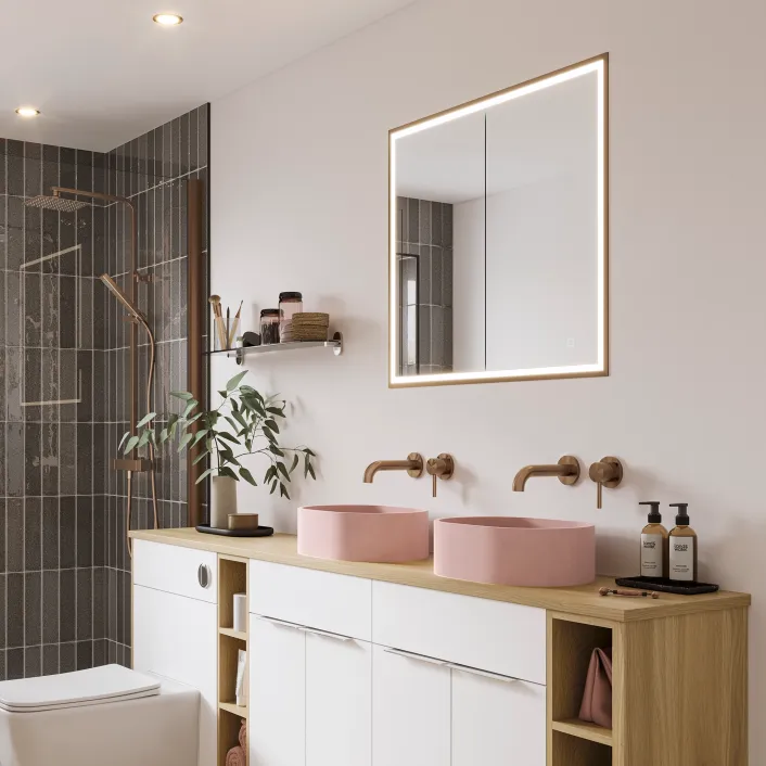 hib. Vanquish Bathroom Cabinet Trim - Brushed Bronze