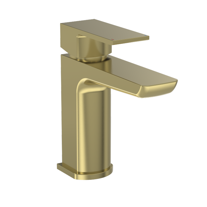 hib. Indra Mono Basin Mixer - Brushed Brass