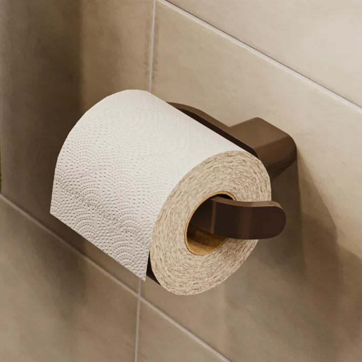 hib. Pico Toilet Roll Holder - Brushed Bronze