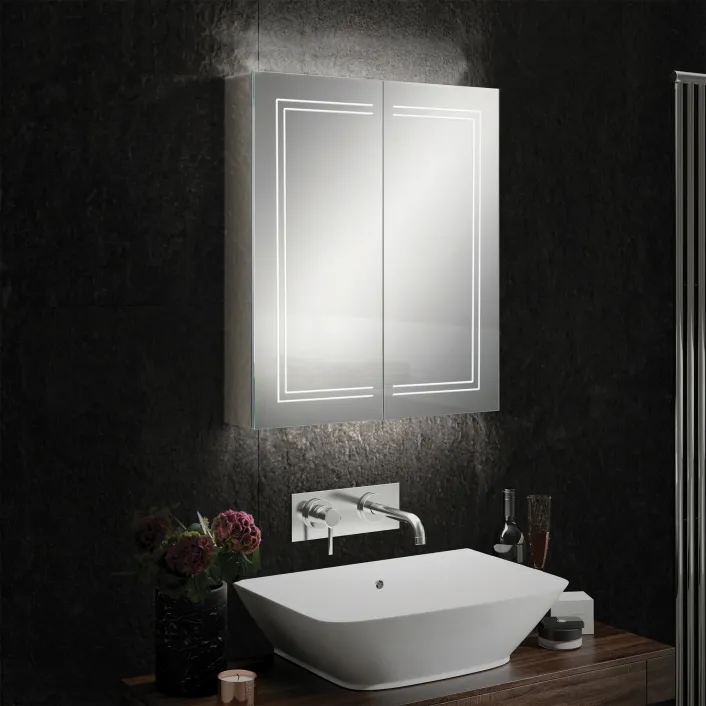 hib. Edge LED Border Mirrored Cabinet