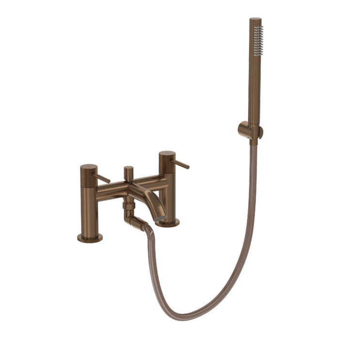 hib. Atlas Luxe Bath Shower Mixer - Brushed Bronze