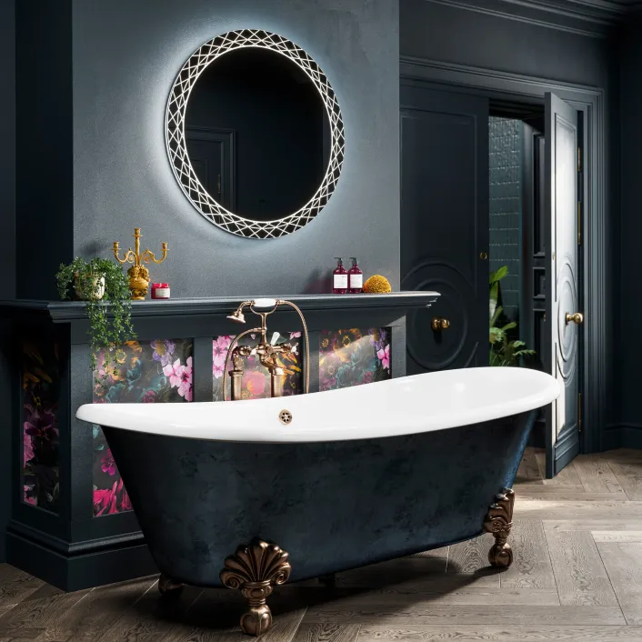hib. Bellus Round Illuminated Bathroom Mirror