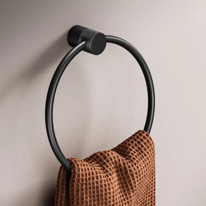 hib. Zepto Towel Ring - Black