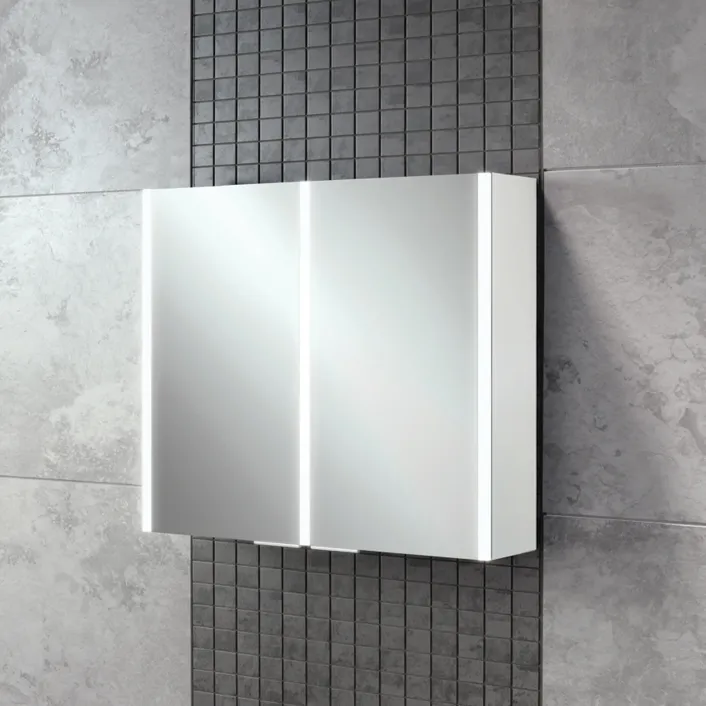 hib. Xenon LED Colour Temperature Changing Mirrored Cabinet