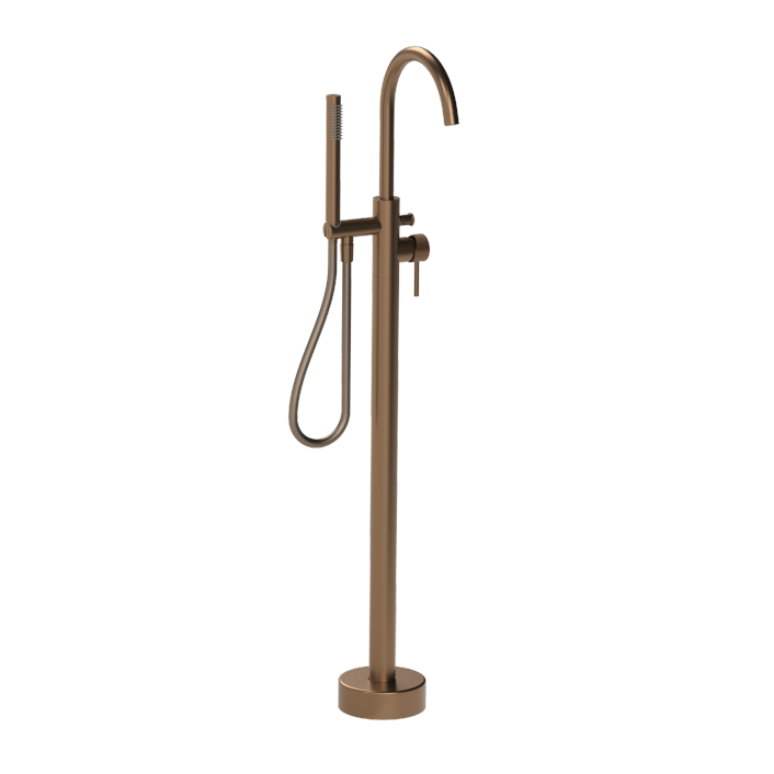 hib. Atlas Luxe Floorstanding Bath Shower Mixer - Brushed Bronze