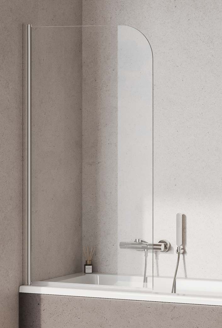 Kartell Koncept Straight Bath Screen 6mm Glass
