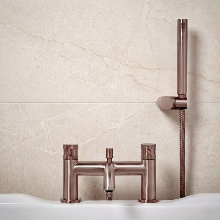 Scudo Core Bath Shower Mixer, Brushed Bronze