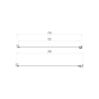 Scudo S6 Shower Side Panel, 6mm, Chrome — 800mm