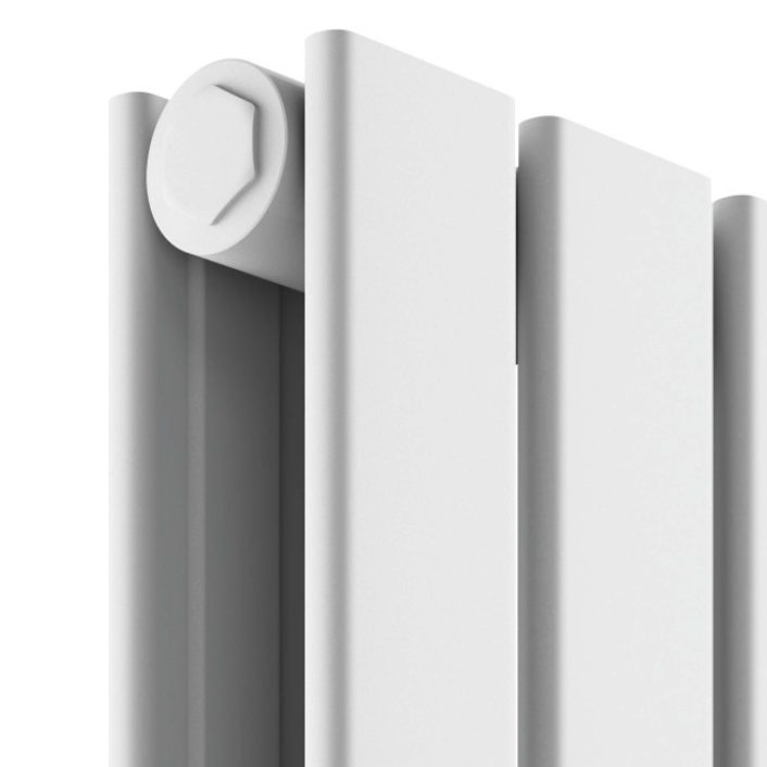 Scudo Bravo Designer Radiator, Double Panel, 600 x 410mm — White