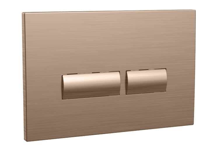 Scudo Bronze Élégance™ Square Flush Button – Brushed Bronze