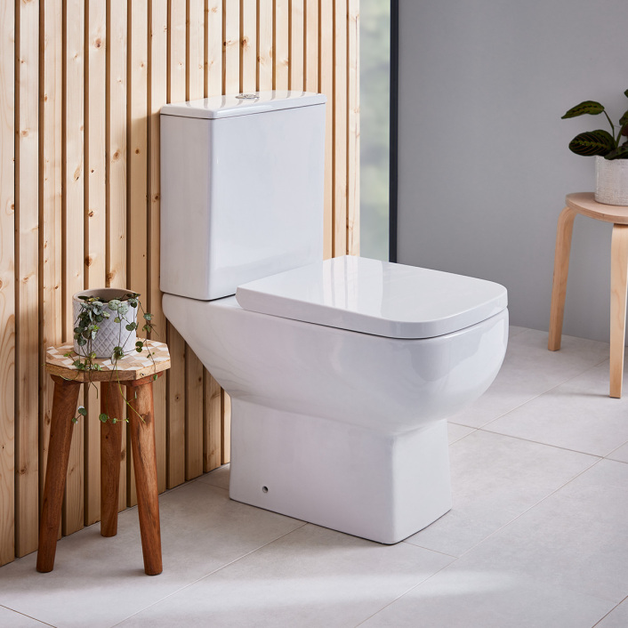 Scudo Choices 600 Rimless Open Back Close Coupled WC Pan & Seat