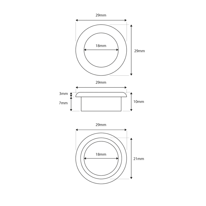Scudo Purelle Brushed Nickel Round Overflow Insert