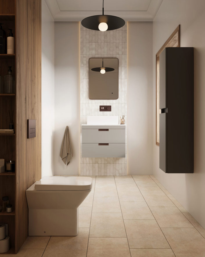 Scudo Aubrey Carrara Worktop — 610 x 465mm