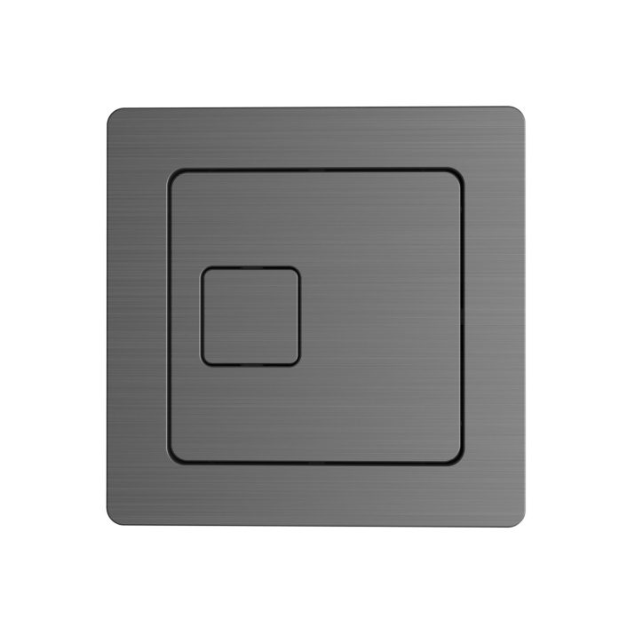 Scudo Graphite™ Square Dual Flush Plate – Gunmetal