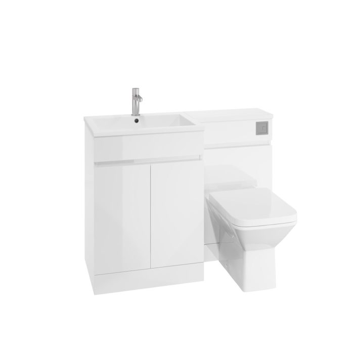 Scudo Waterguard WC Unit, Gloss White — 500mm