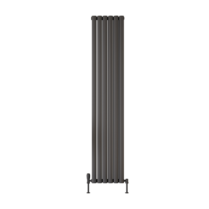 Scudo Apex Designer Radiator, Double Panel, 1800 x 236mm — Anthracite