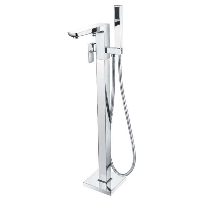 Scudo Muro Freestanding Bath Shower Mixer, Chrome
