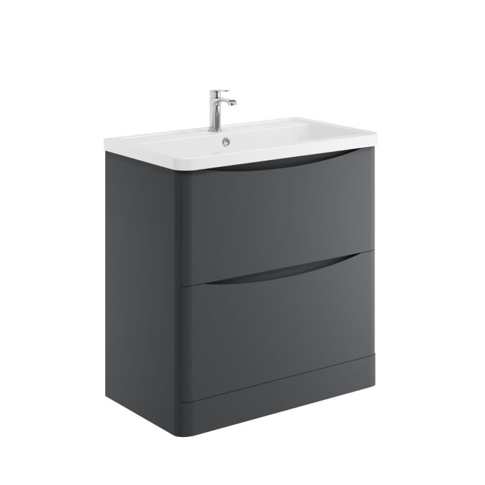 Scudo Bella Floor Cabinet, Matt Grey — 800mm