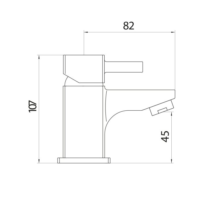 Scudo Forme Deck Mounted Mini Mono Basin Mixer, Chrome, with Push Waste