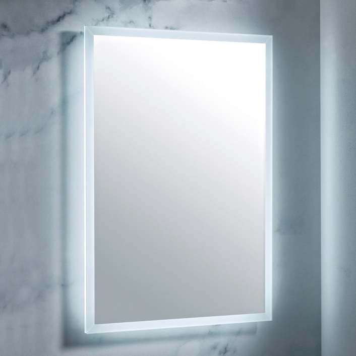 Scudo Mosca LED Mirror with Demister Pad & Shaver Socket, 500 x 700mm