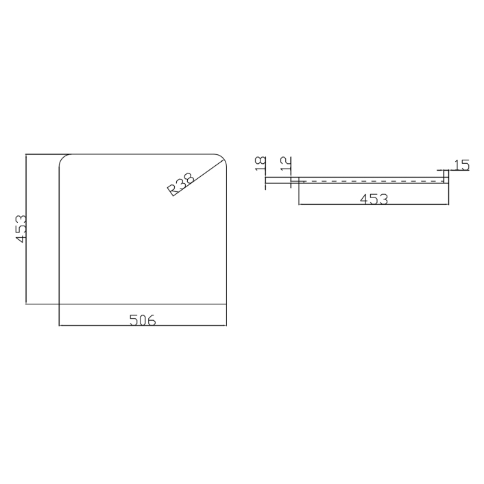 Scudo Bella Solid Surface Countertop — 500mm