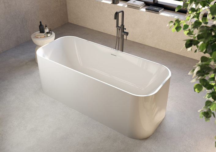 Scudo Choices Freestanding Bath, White — 1700 x 700mm