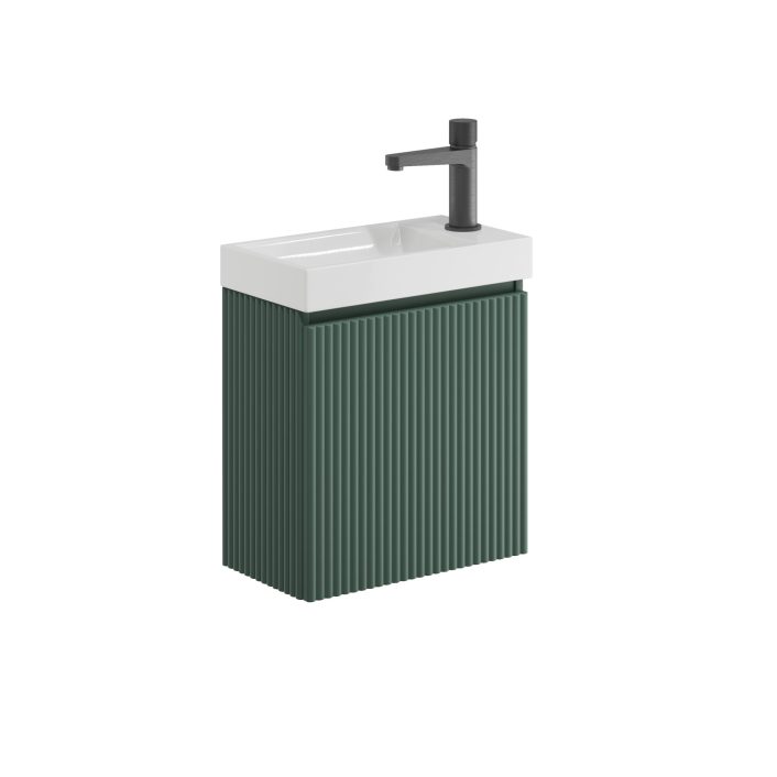 Scudo Linea Cloakroom Vanity Unit, Reed Green — 394 x 217 x 400mm