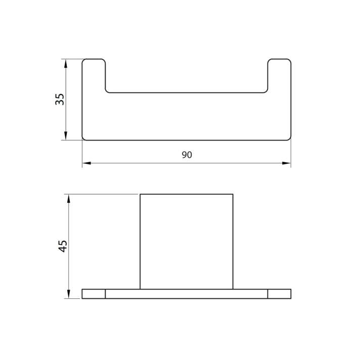 Scudo Sienna Robe Hook, Brushed Bronze