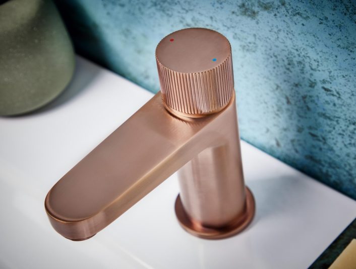 Scudo Koko Mono Basin Mixer, Brushed Bronze