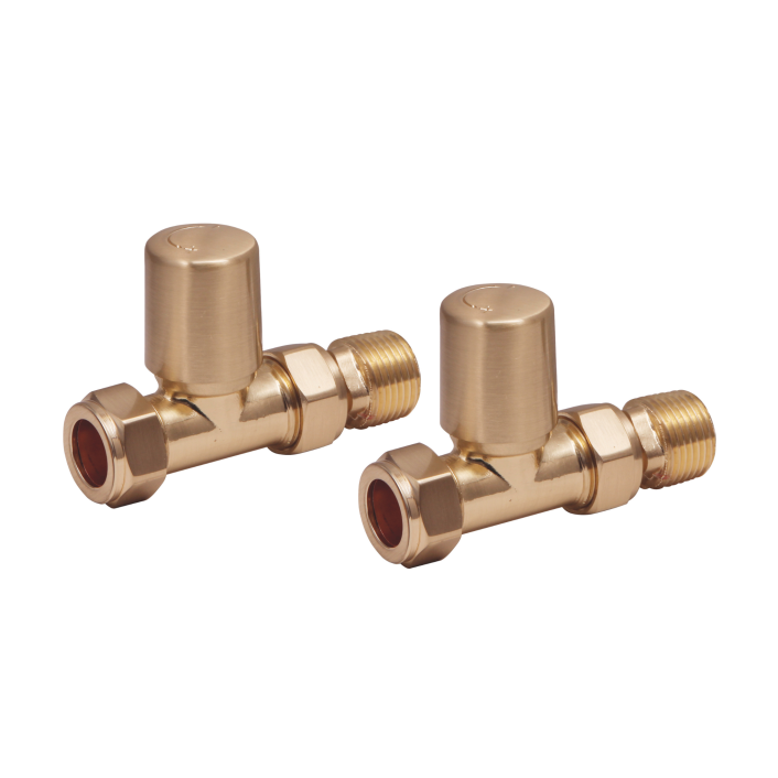 Scudo Radiator Valve, Straight, 15mm, Anthracite — Pair
