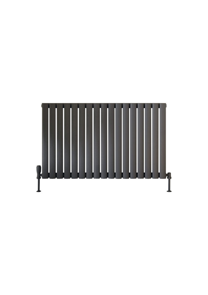 Scudo Apex Designer Radiator, Single Panel, 600 x 944mm — Anthracite