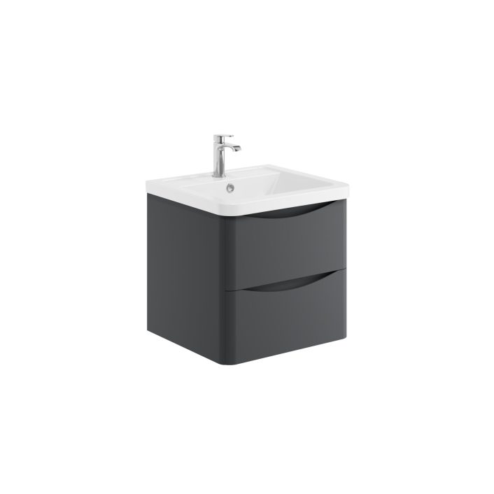 Scudo Bella Wall Cabinet, Matt Grey — 500mm