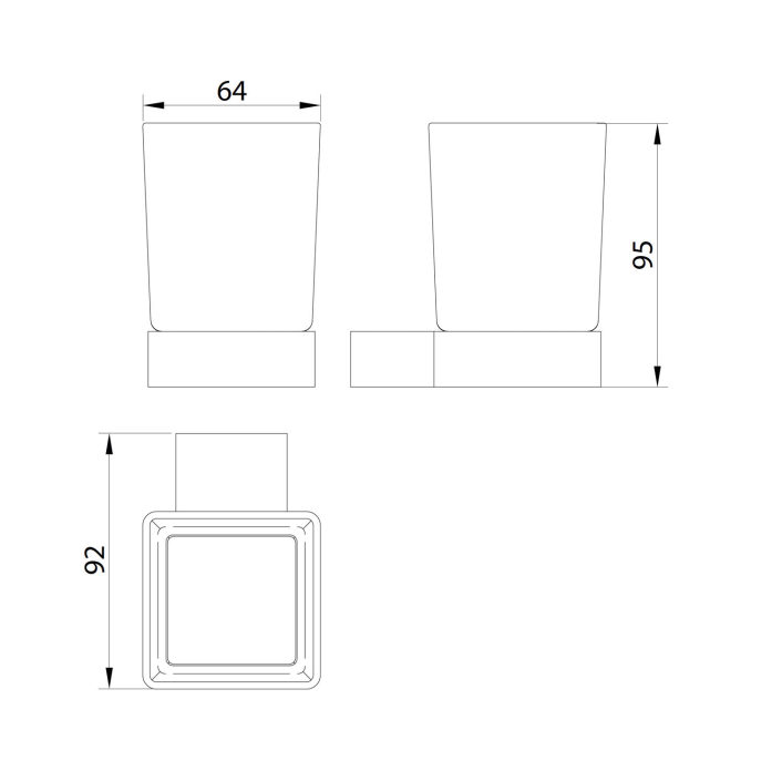 Scudo Auric Tumbler Holder, Brushed Brass