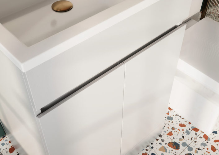 Scudo Waterguard WC Unit, Gloss White — 500mm