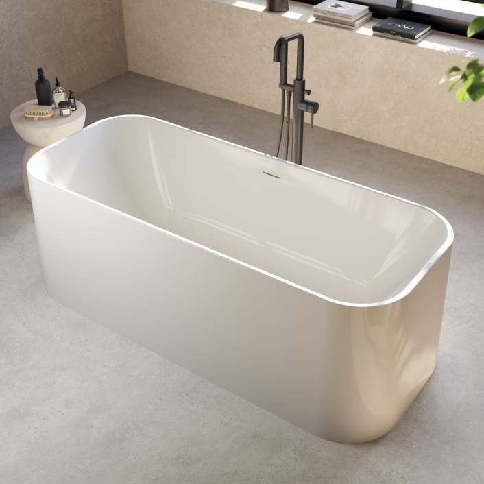 Scudo Choices Freestanding Bath, White — 1700 x 700mm